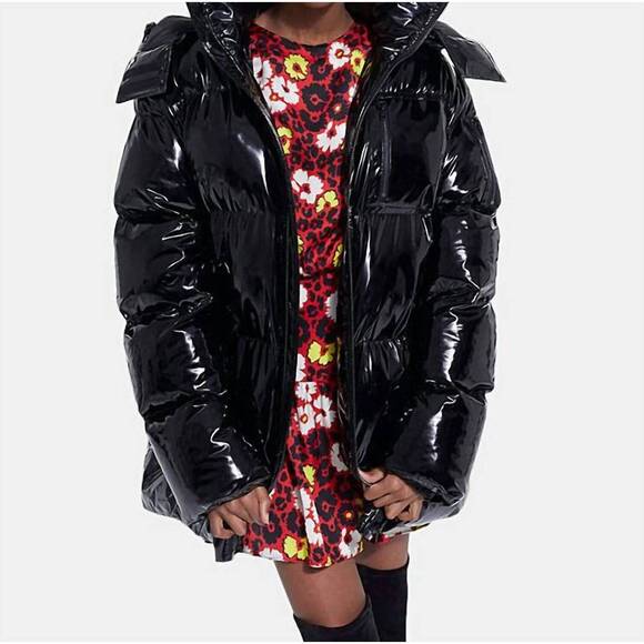 NEW THE KOOPLES puffer coat with hood in black
